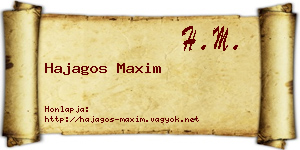 Hajagos Maxim névjegykártya